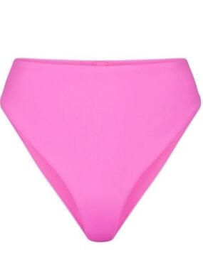 SKIMS High-Waist, High-Cut Women’s Swim Bottoms in WHITE Size XS